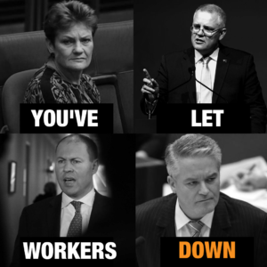 You've let workers down